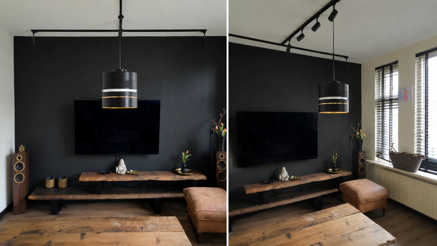 ACI before and after living room